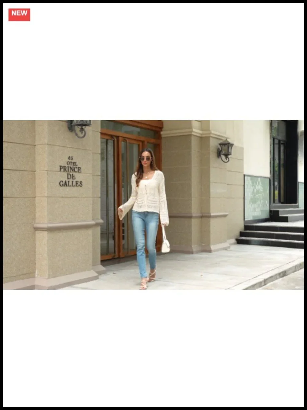 Crochet Cropped Cardigan Tie Front Shrug Sweater Bell Sleeve Boho Knit